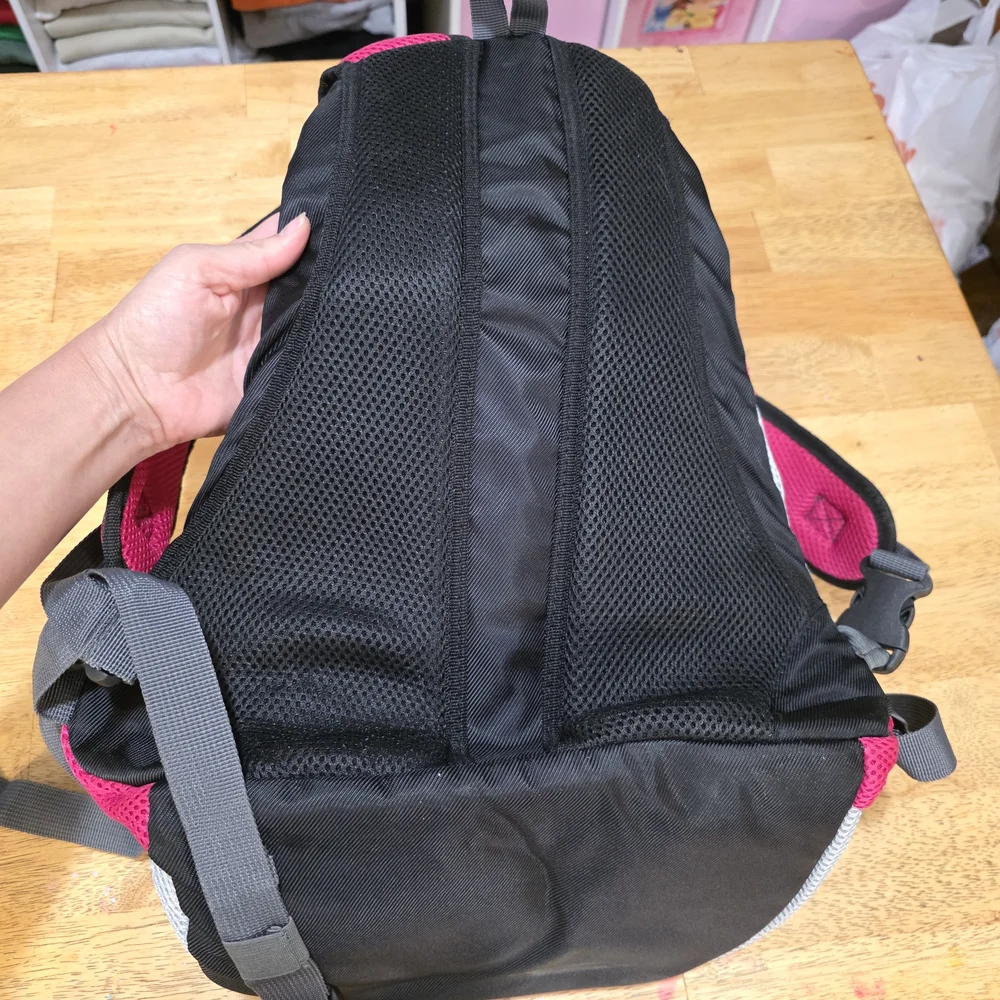 Pink and Gray Doggie Backpack